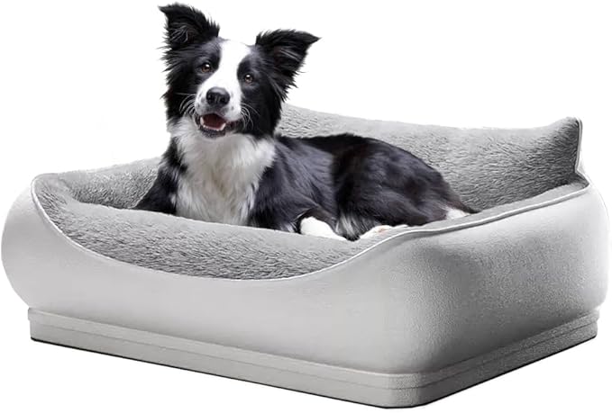 Orthopedic Dog Bed, Removable and Washable, Suitable for Large, Medium and Small Dogs/Puppy Non-Slip, Waterproof, Soft, Warm, Pet Sleeping Sofa Bed (Gray, 50.0''L x 38.0''W x 8.0''Th)