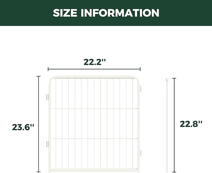 FXW Homeplus Unleashed Indoor Dog Playpen - Stress-Free and Safe Play, Heavy Duty 24 Inch 2 Panels Dog Pen for Puppy and Small Dogs, White│Patented