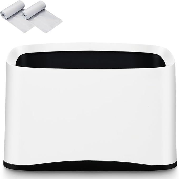 Cat Litter Scoop Holder, Universal Scooper Storage for Any Kitty Shovel, Durable Removable Scoop Stand with 2 Rolls of Garbage Bags, Suitable for Most Metal and Plastic Litter Scooper, White