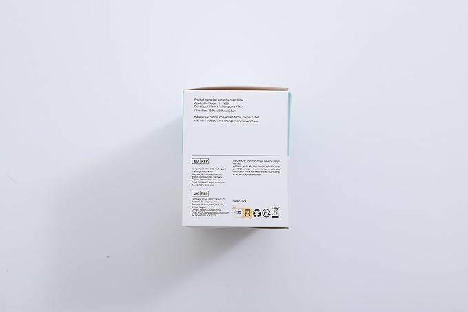 6 Pack of Filter & 6 Pump Sponges FEELNEEDY only for (FN-W05) 7L/1.8Gal Dog Water Fountain, Dog Water Bowl Dispenser