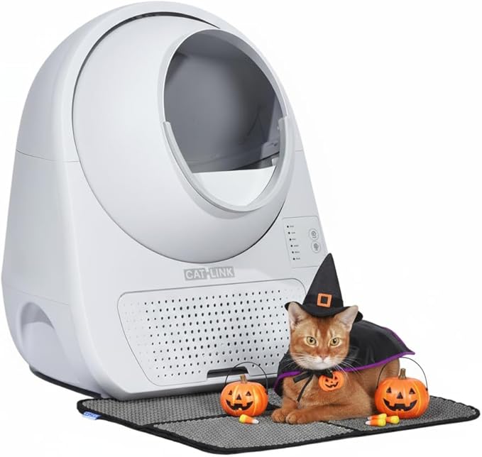 CATLINK Automatic Self Cleaning Cat Litter Box for Multiple Cats, Large Capacity with Advanced Odor Control, Versatile Litter Compatibility, Mat & Garbage Bag for Cats 3.5-22 lbs
