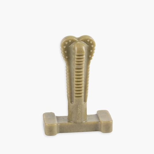 Bullibone SuperBrush: Dog Teeth Cleaning Brushing Toothbrush Stick - Long Lasting Nylon Super Greens Chew Toy for Oral Care and Dental Health