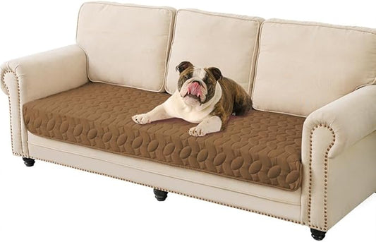 Ameritex Waterproof Pet Bed Cover Anti-Slip Dog Bed Blanket for Sofa and Furniture Waterproof New Pattern Design (Camel, 30x70 Inch (Pack of 1))