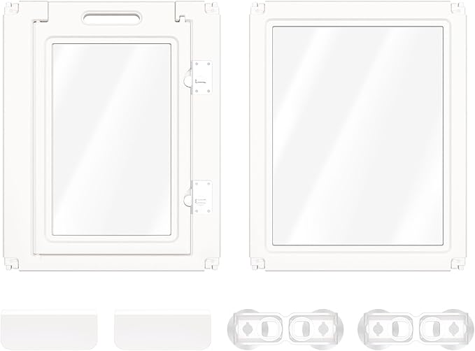 FXW AuraSpace Acrylic Indoor Dog Playpen for Small and Medium Dogs, 30 inch, 2 Panels, Includes 1 Gate & 1 Panel, White