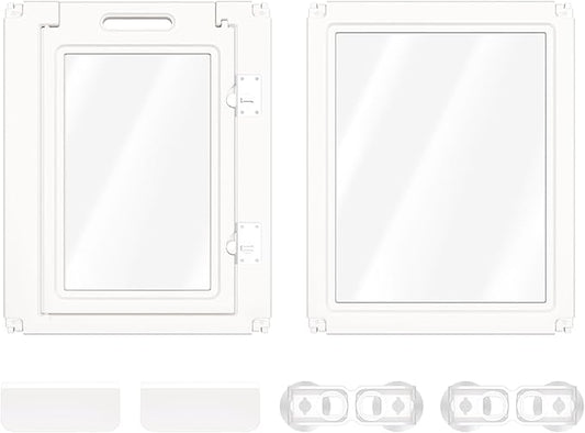 FXW AuraSpace Acrylic Indoor Dog Playpen for Small and Medium Dogs, 30 inch, 2 Panels, Includes 1 Gate & 1 Panel, White