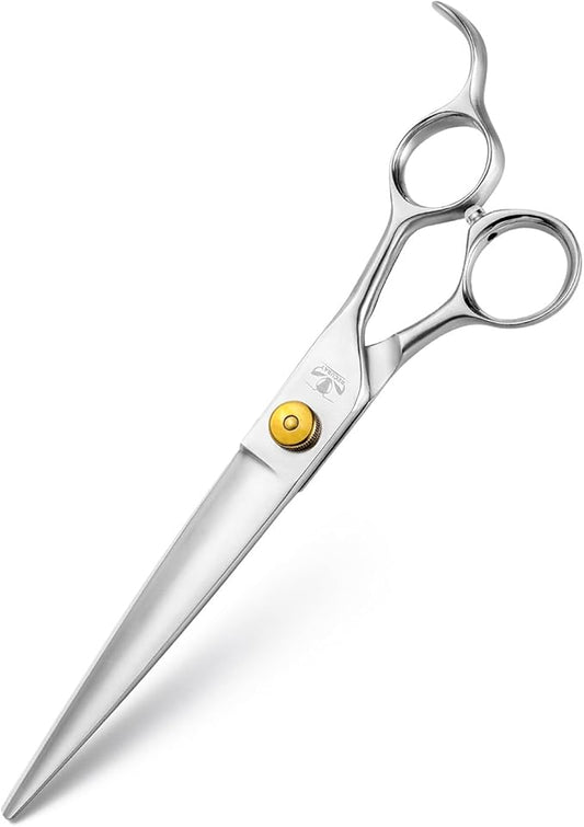 Gold Mantis Professional Dog Shears, 7.5" Straight Shear For All Breeds, Sharp and Smooth Scissoring Tools