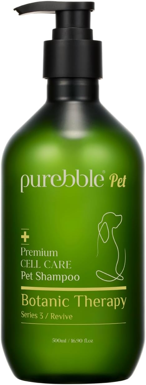 Revive Yellow Pet Therapy Shampoo with Natural Ingredients | for Soft and Shiny Coat | Reduces Itch and Flakes | pH Balanced | Odor-Control | Sulfate Free Cruelty Free 500ml / 16.9 fl oz