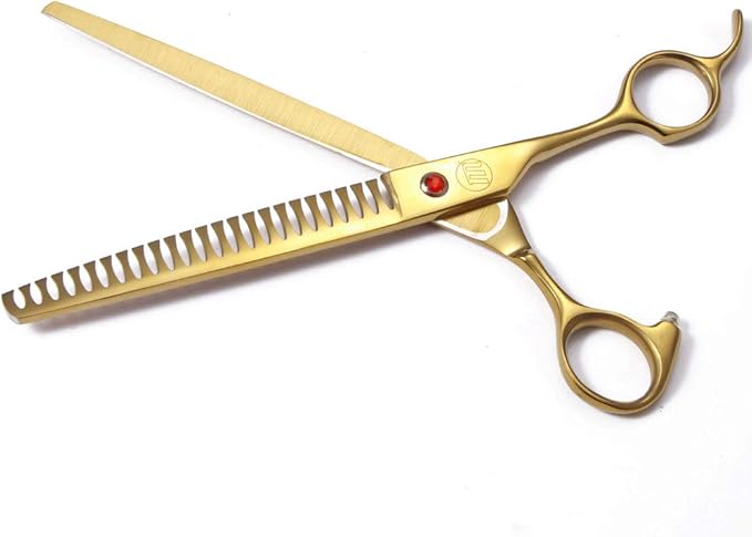Professional Dog Grooming Scissors Set, 7 Inch/8 Inch Pet Grooming Scissors Chunkers Shears for Dog, Curved Dog Grooming Scissors, Thinning Shears for Dog with Grooming Comb