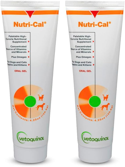 Vetoquinol Nutri-Cal 4.25 Oz - High Calorie Supplement for Cats and Dogs - Pack of 2