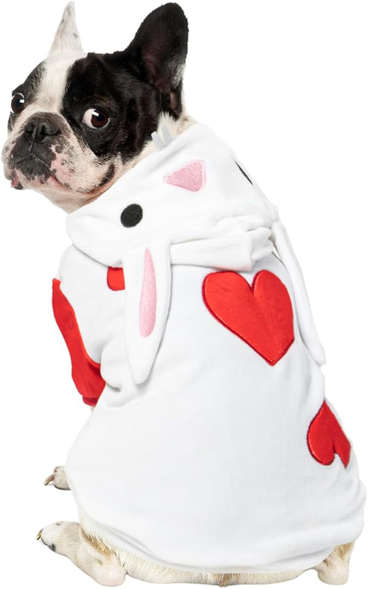 NACOCO Halloween Rabbit Dog Costume - Pet Christmas New Year Hoodie Warm Party Coat Outfit for Small and Medium Cat Dog Clothes(Red Rabbit,M)