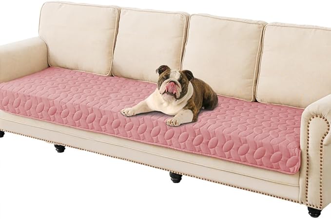 Ameritex Waterproof Pet Bed Cover Anti-Slip Dog Bed Blanket for Sofa and Furniture Waterproof New Pattern Design (Pink, 30x80 Inch (Pack of 1))