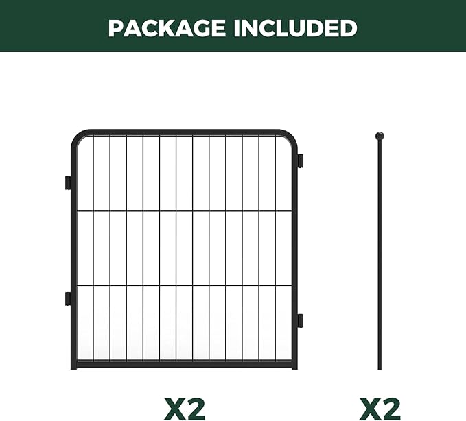 FXW Acrylic & Metal Unleashed Indoor Dog Playpen - Stress-Free and Safe Play, Heavy Duty 24 Inch 2 Wire Panels Dog Pen for Puppy and Small Dogs, Black│Patented