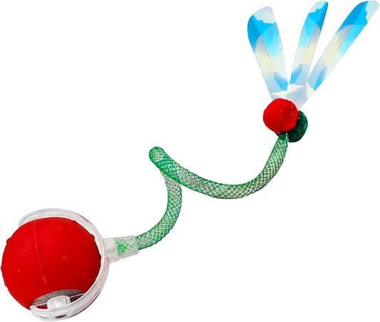 Interactive Cat Toys for Indoor Cats, 3rd Generation Agility Mobile Cat Ball with Flexible Mesh Tail, Automatic Kitten Toy, for Bored Indoor Adult Cats.