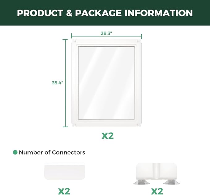 FXW AuraSpace Acrylic Indoor Dog Playpen for Medium Dogs, 35 inch, 2 Panels, White