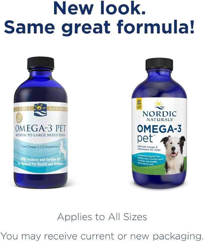 Nordic Naturals Omega-3 Pet, Unflavored - 16 oz - 1380 mg Omega-3 Per Teaspoon - Fish Oil for Large to Very Large Dogs with EPA & DHA - Promotes Heart, Skin, Coat, & Immune Health