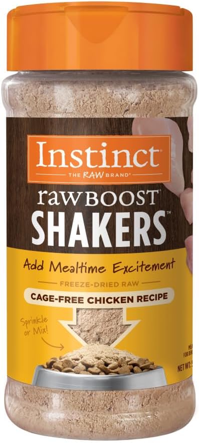 Instinct Raw Boost Shakers, Freeze-Dried Dog Food Powder Topper - Chicken, 5.5 oz. Bottle