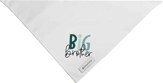 Realeaf Big Brother Dog Bandanas Pet Scarf for Large and Extra Large Dogs New Baby Announcement Pet Accessories Pregnancy Reveal Ideas (Big Brother, X-Large)