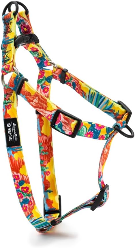 Wolfgang Heavy Duty Adjustable Dog Harness, Pull-Tested to Over 800 lbs for Walking & Training, PackLeader Print, Medium