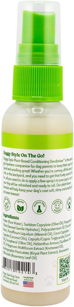 Doggy Style Dog Deodorizing Spray – Long Lasting with Natural Rosemary, Plant-Based Hypoallergenic Spray for Fresh Smelling Puppies & Pets