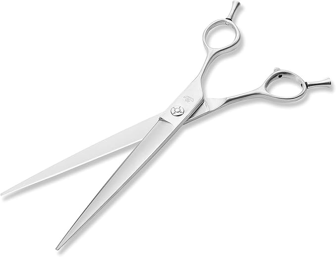 8.0" Professional Dog Grooming Scissors Set, 4pcs Set with Matte Deluxe 440C Stainless Steel