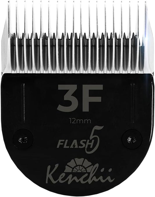Kenchii Professional Dog Clipper Blade Flash 5 Pet Hair Clipper - Detachable Stainless Steel Blades for Dog Grooming - Hair Clippers & Accessories Pet Shaving Blades. (KEFB5-3F)