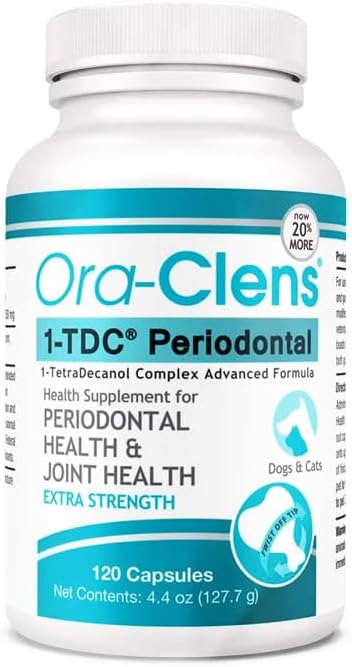 1-TDC Periodontal - Support Healthy Teeth Gums in Dogs Cats - Safe Non-invasive - 120 Capsules