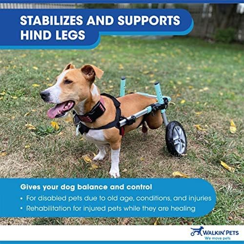 Walkin' Wheels Small Dog Wheelchair, Lightweight Dog Wheelchair for Back Legs, 11-14 lbs, for 7-8 inches Leg Height - Pink