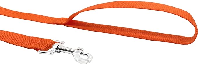 Nylon Training Dog Leash for Small Medium Large Dogs, 15ft 20ft 30ft 50ft Long Leash Dog/Puppy Lead for Obedience Recall Training, Camping (1" x 20ft, Orange)