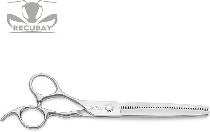 Left Handed Matte Deluxe Dog Grooming Scissors Great Grooming Shears for All Breeds,Design For Professional Groomer. (50T Thinner Lefty)