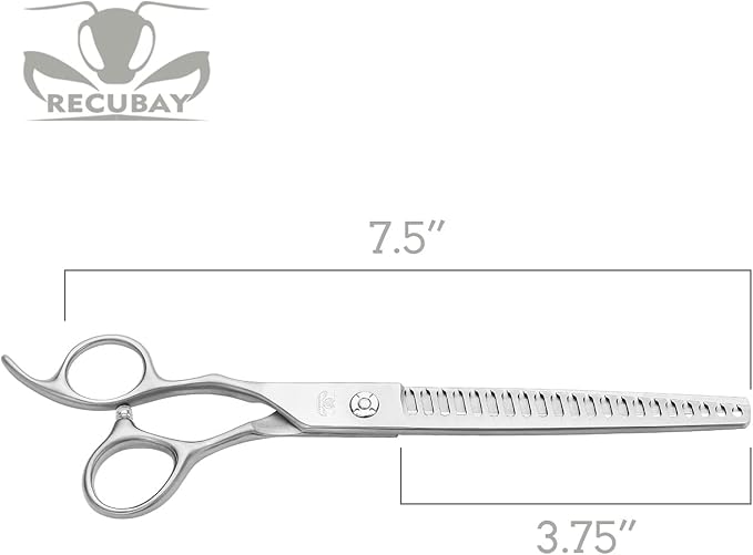 Left Handed Matte Deluxe Dog Grooming Scissors Great Grooming Shears for All Breeds,Design For Professional Groomer. (21T Blender Lefty)