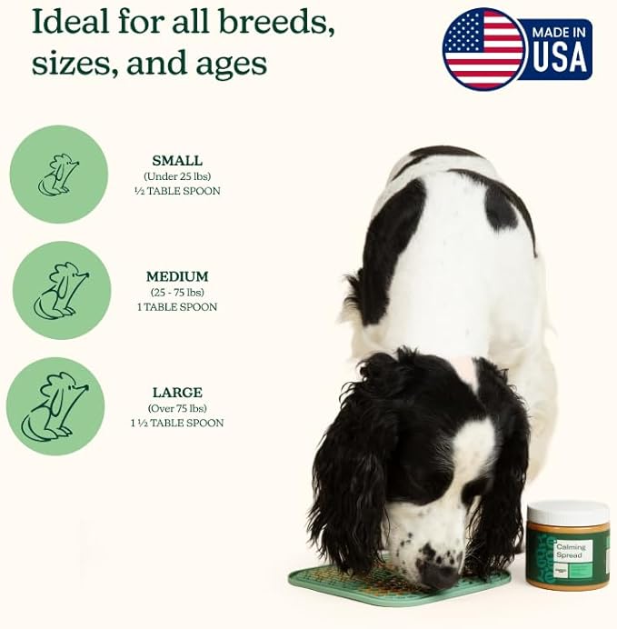 Reggie Calming Spread for Dogs | Natural Peanut Butter with Melatonin & L-Theanine to Reduce Hyperactivity, Separation Anxiety, & Stress | Vet-Approved for All Ages, Breeds, and Sizes - 30 Servings