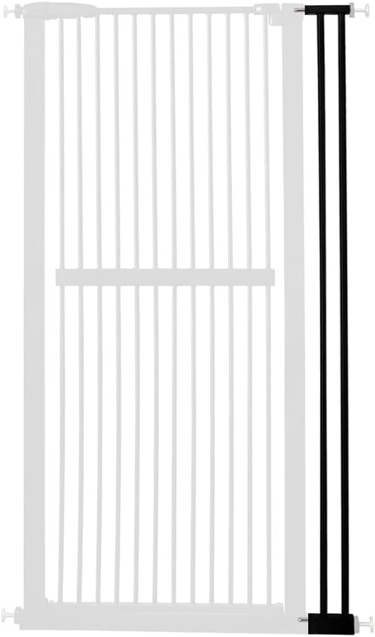 Lumizone Extra Tall Cat Gate Extension Kit 61.02" High Pressure Mounted 4.13" Extra Wide 1.37" Gap No Drilling Tall Pet Gate for Dogs (Black, 4.13"/10.5cm)