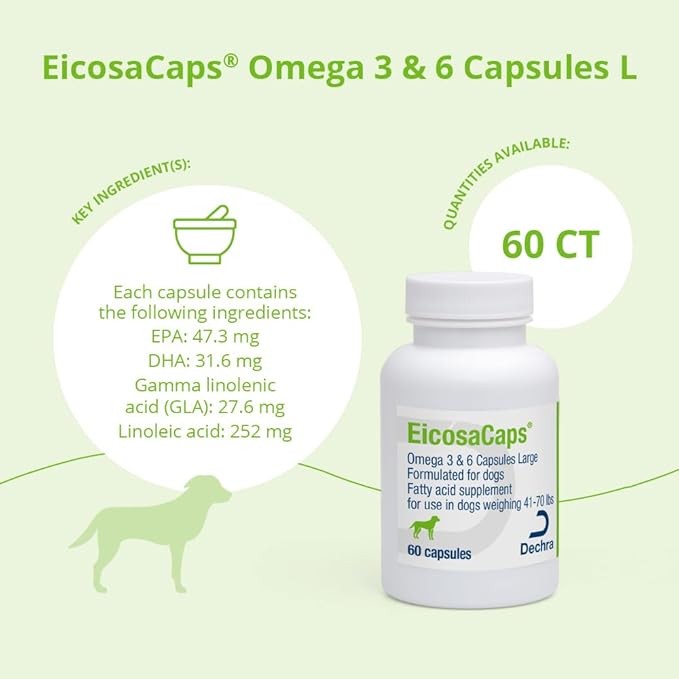 EicosaCaps® Omega 3 & 6 Capsules for Dogs, 60 ct