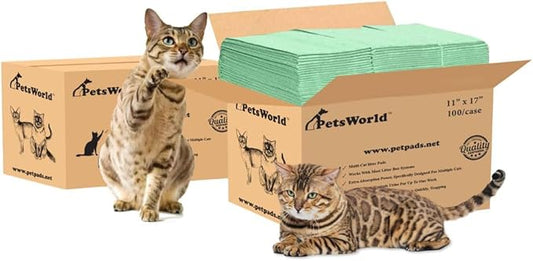 PETSWORLD Multi Cat Pad Refills for Cats Breeze Litter System, Ultra-Absorbent, Quick Dry - (200 Count, Fresh Scented)