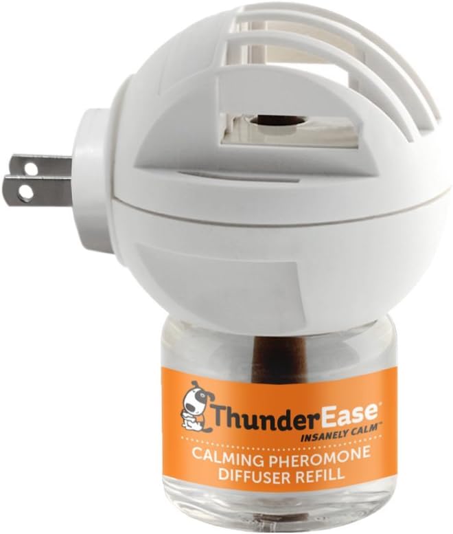 ThunderEase Dog Calming Pheromone Diffuser Kit | Powered by ADAPTIL | Vet Recommended to Relieve Separation Anxiety, Stress Barking & Chewing, and Fear of Fireworks & Thunderstorms (30 Day Supply)