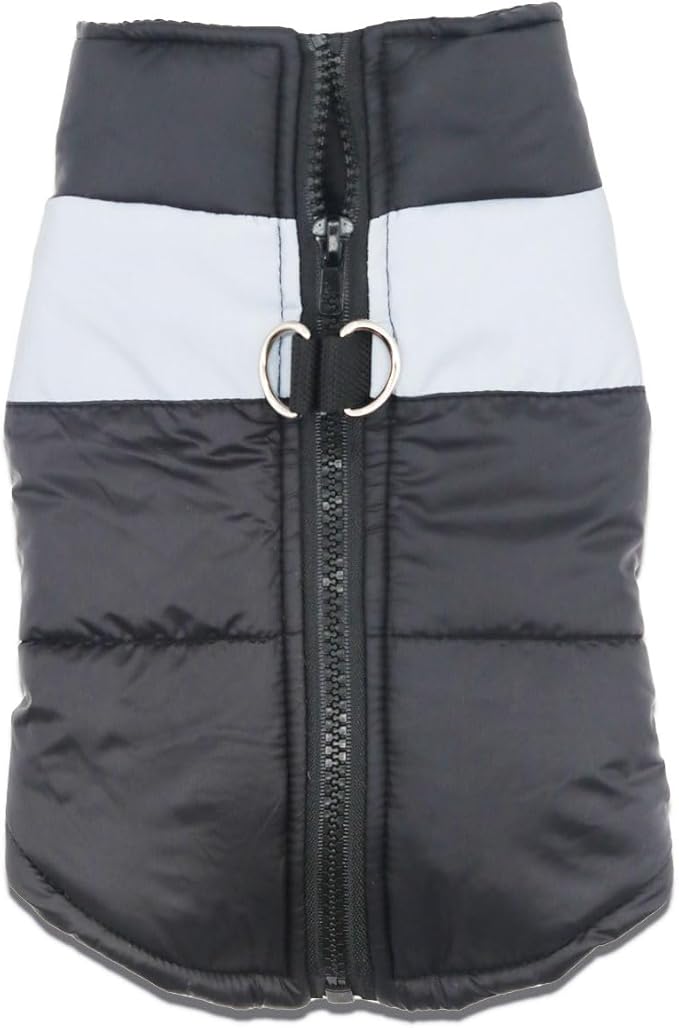 Small Dog Coats Warm Winter Jackets for Small Medium Dogs Puppy Cold Weather Coat Pet Clothes, Grey, Large