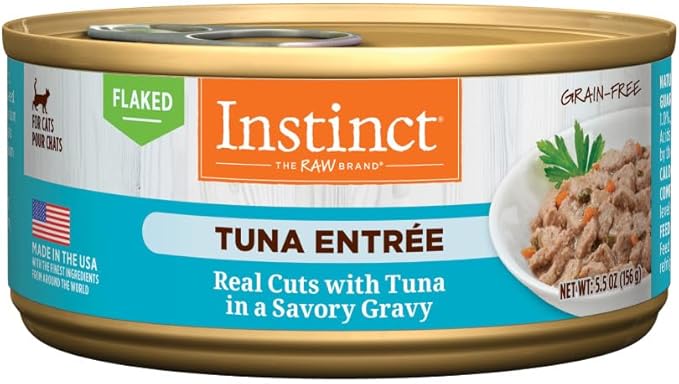 Instinct Flaked Entrée Wet Canned Cat Food - Tuna, 5.5 oz. Cans (Pack of 12)