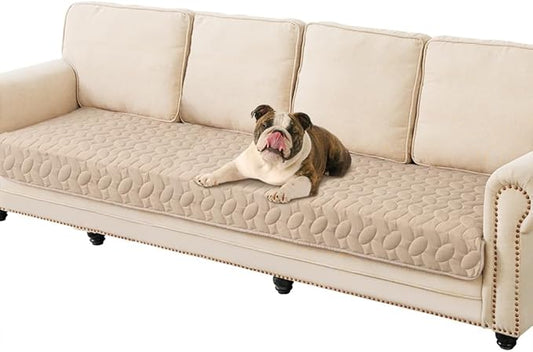 Ameritex Waterproof Pet Bed Cover Anti-Slip Dog Bed Blanket for Sofa and Furniture Waterproof New Pattern Design (Beige, 30x80 Inch (Pack of 1))