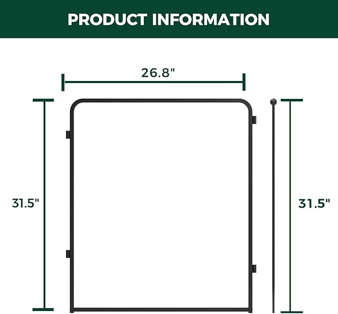 FXW Pawadise Acrylic & Wire Mesh Indoor Dog Playpen, Heavy Duty 32 Inch 2 Panels Metal Dog Pen for Small and Medium Dogs, Black│Patented