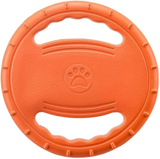Orange Flying Disc Toy for Dog Outdoor Puppy Dog Pull Loop Toy Water Swimming Pool Lawn Yard Animal Activity Training Toys Sports Gift- 8.26" Interactive and Fun Training Doggy Paddle Flyers