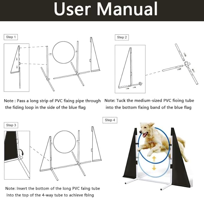 Dog Agility Training Equipment,Course Backyard Set Training Equipment for Dogs Pet Outdoor Game with Grey and Black Tunnel, Agility Hurdle, Poles, Jump Ring, Pause Box, Toy Balls and Storage Bag