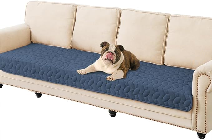 Ameritex Waterproof Pet Bed Cover Anti-Slip Dog Bed Blanket for Sofa and Furniture Waterproof New Pattern Design (Navyblue, 30x90 Inch (Pack of 1))