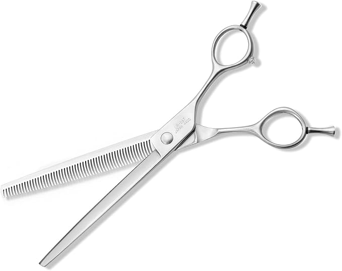 8.0" Professional Dog Grooming Scissors Set, 4pcs Set with Matte Deluxe 440C Stainless Steel