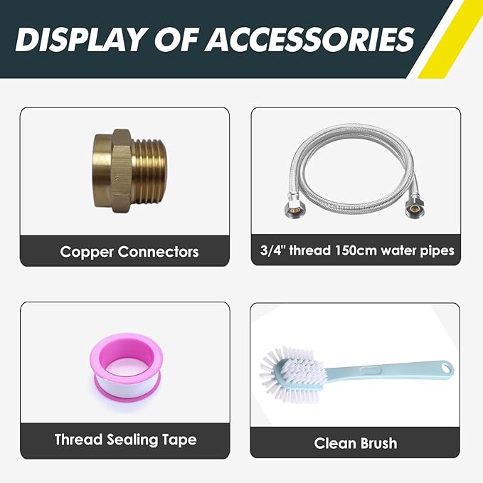 67OZ Automatic Dog Water Dispenser Patented Dog Water Bowl Dispenser Fits 3/4'' GHT Faucet Automatic Water Dispenser for Dogs Cats Chicken Waterer Outdoor Waterer Bowl Include 5Ft Water Hose