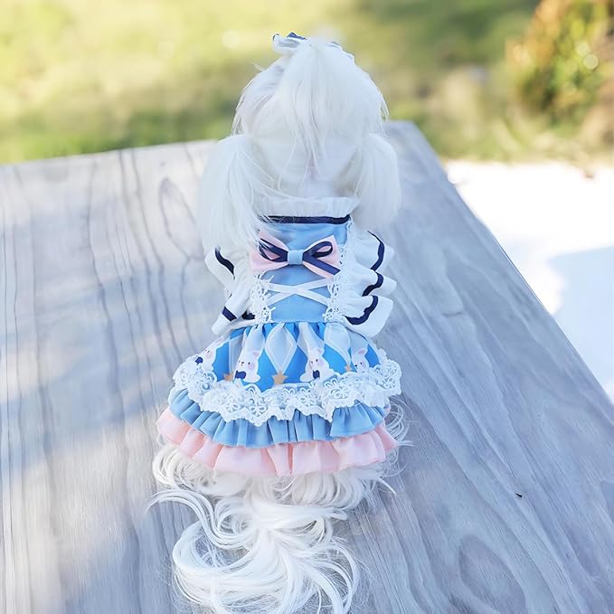MengYu Puppy Dress Cat Lolita Dress (Sky Blue, XS)