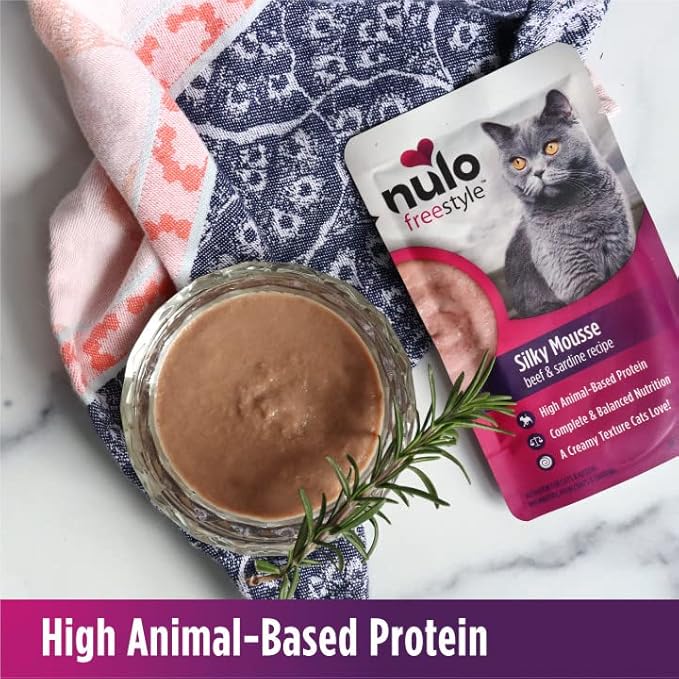 Nulo Freestyle Wet Cat Food 24 Pack Mousse, Smooth As Silk Texture with High Animal-Based Protein for Complete and Balanced Nutrition Your Kitten to Senior Cat Will Crave