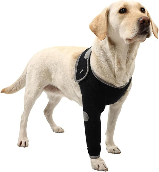 Dog Recovery Sleeves, Cone Collar Alternative, Reflective Material Design Abrasion Resistant Dog Recovery Suit, Washable 3mm Thick and Waterproof, Pets Sleeve Anti Licking Wounds and Keep Dry