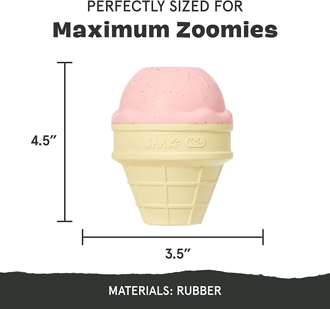 Barkbox I-Squeak Cone Dog Toy for Large Dogs, Perfect for Treat Spreading with a Wacky Bounce for Endless Playtime
