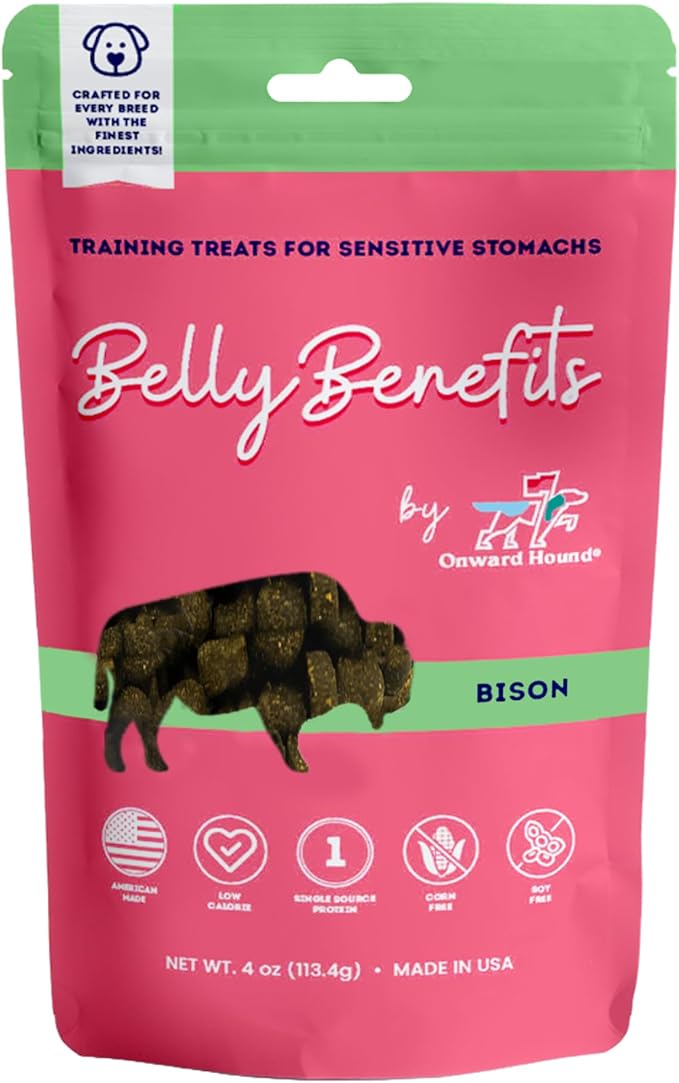 Training Treats for Dogs - Soft Bison - Low Calorie Dog Training Treats for Sensitive Stomachs with Single Source Premium Protein, Corn Free, & Soy Free Formula - 4 oz