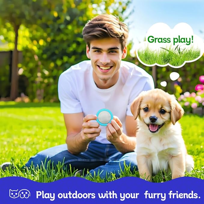 Talking Buttons for Cats, Dog Buttons Talk, Voice Recording Button for Pet Communication, Set of 2 Blue Recordable Button with Batteries, Long Standby Dog & Cat Training Clicker